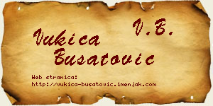 Vukica Bušatović vizit kartica